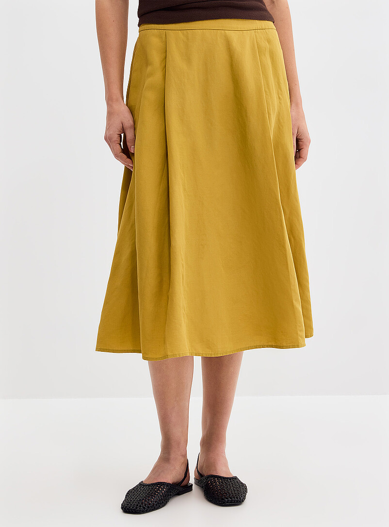 Pleated waist flared maxi skirt product image 2