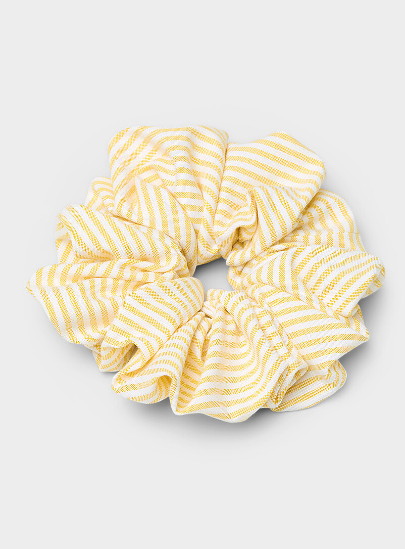 Large Parasol-Stripe Scrunchie