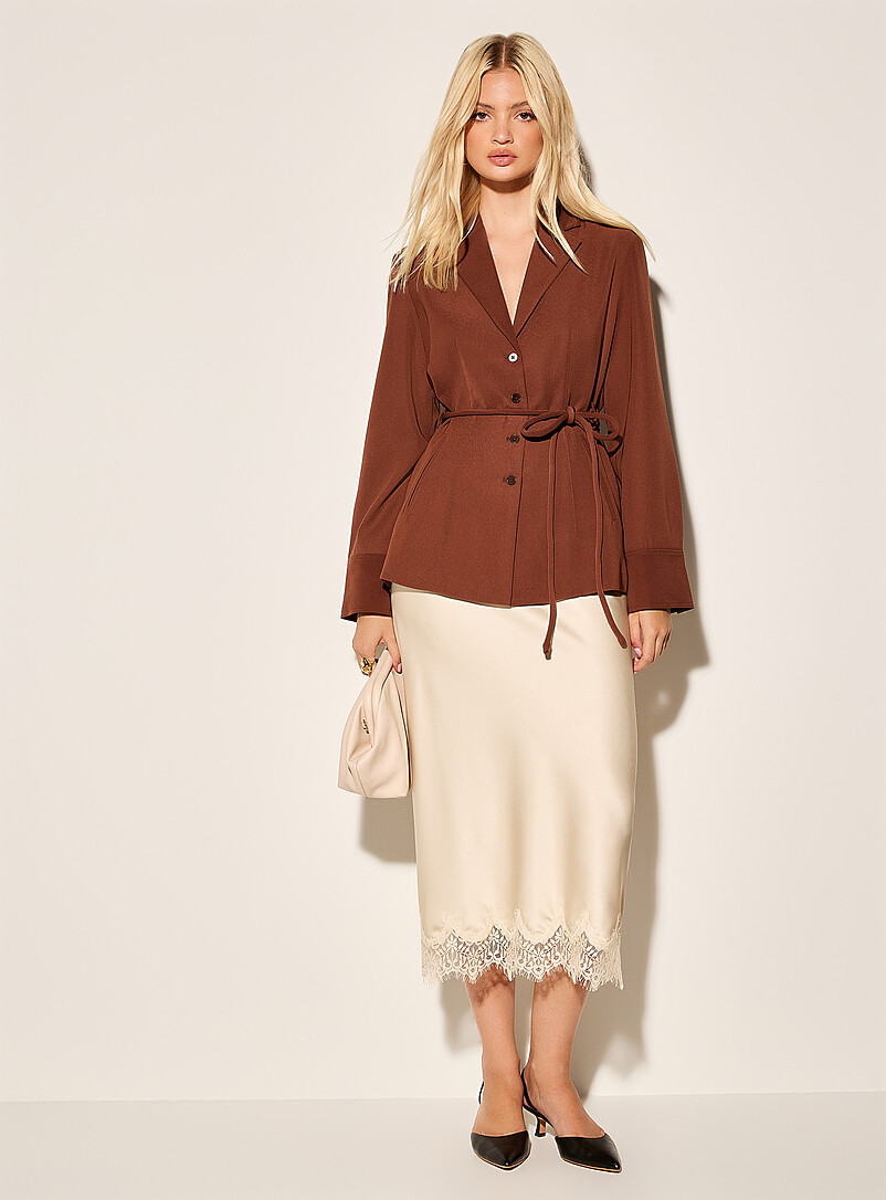 Loose flowy tie-waist blazer product image 2