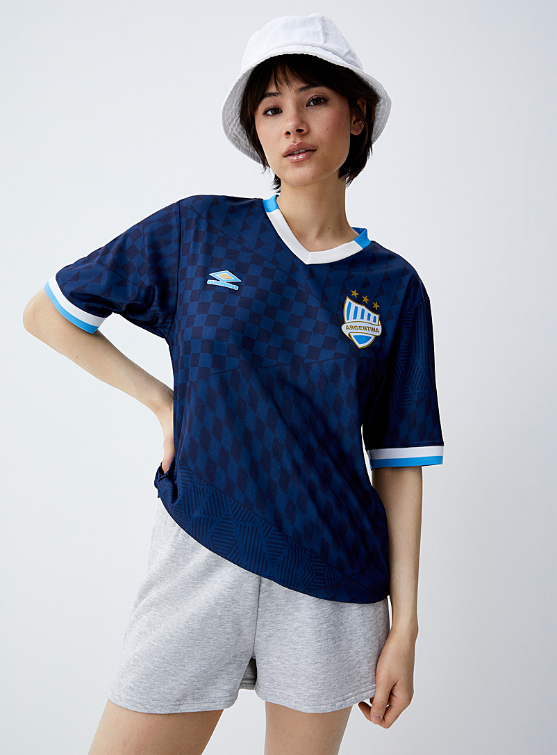 Umbro Navy/Midnight Blue Argentina soccer tee for women