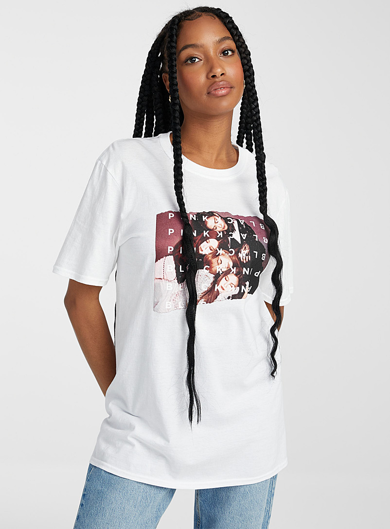 Twik: Le t-shirt Blackpink Blanc pour femme