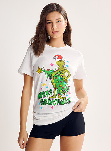 Miiyu x Twik Grinch Popular character T-shirt <b>Christmas Collection</b> for women