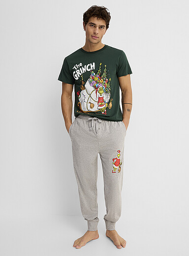 Pantalon De Pyjama Homme Long En Coton Léger - Bas De Pyjama Confortable Avec Cordon - Pour Maison, Loisirs