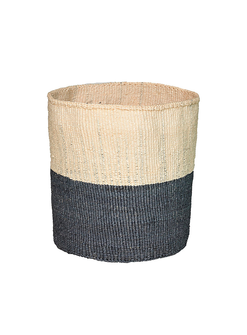 Obakki Assorted blue  Two tones woven sisal basket