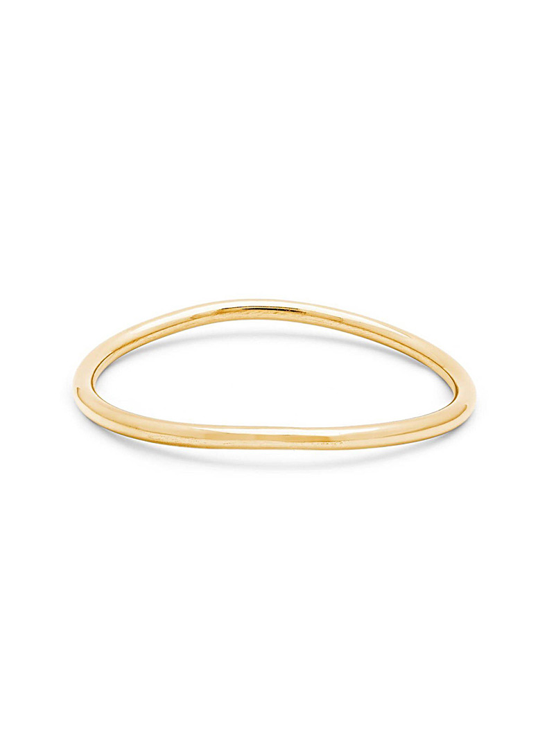 Obakki Gold Golden curve upcycled brass bracelet for error