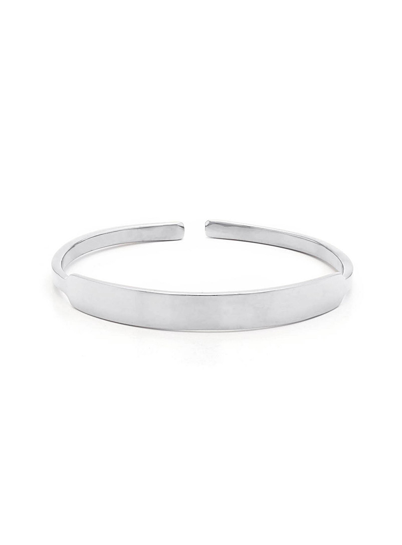 Obakki Silver Silver upcycled brass cuff bracelet for error