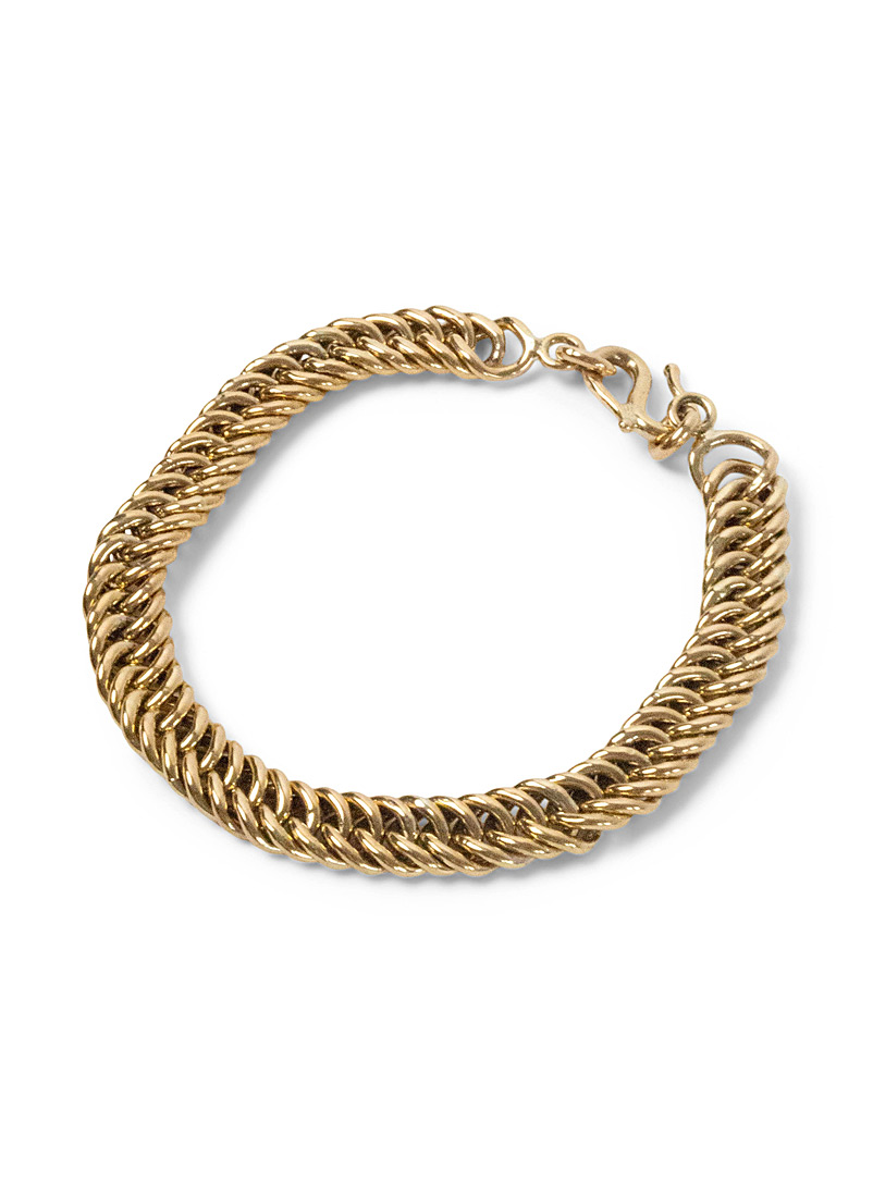 Obakki Assorted gold  Curb links golden upcycled brass bracelet for error