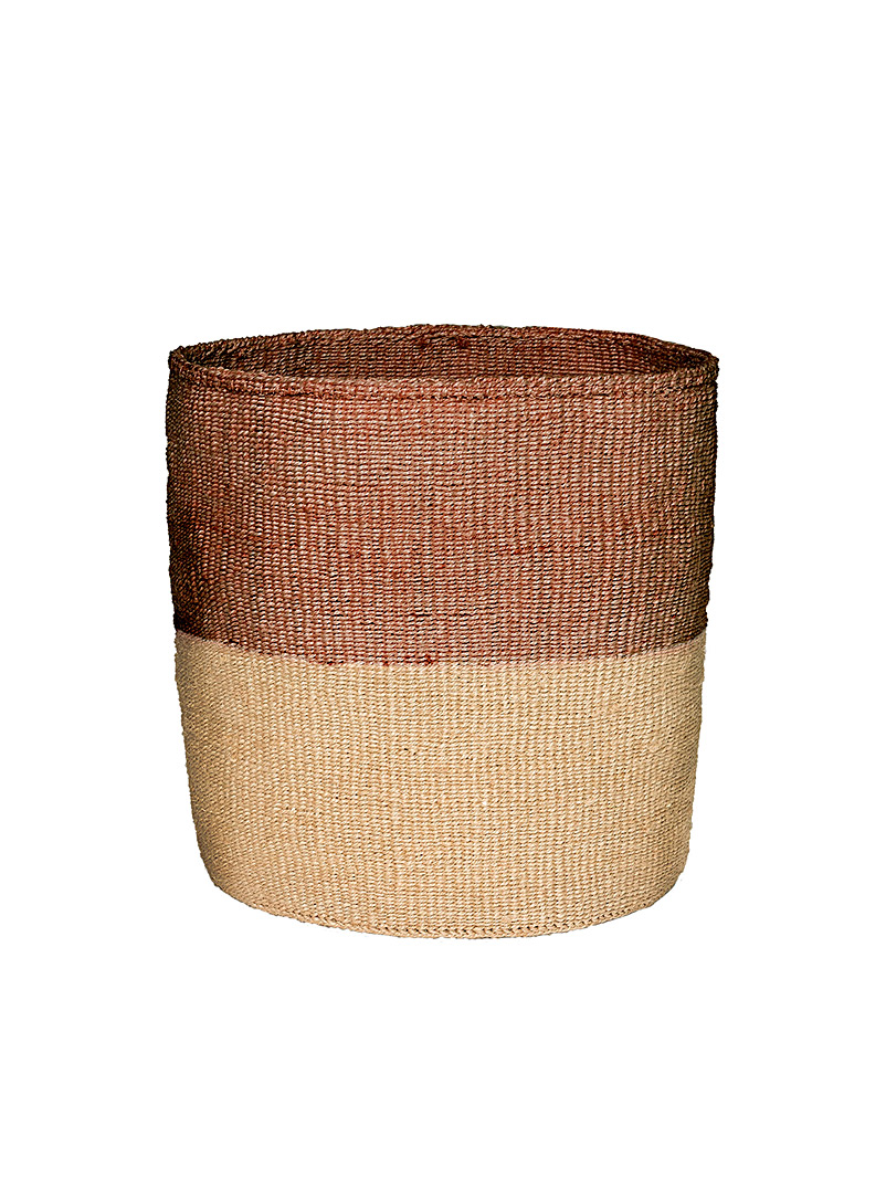 Obakki Copper Woven sisal basket for women