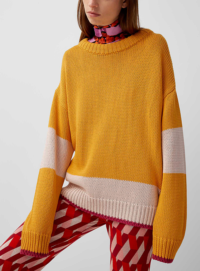 La DoubleJ Medium Yellow Boy Giallo-Avorio sweater for women