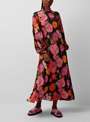 Polka dots and roses midi dress, Edito par Simons