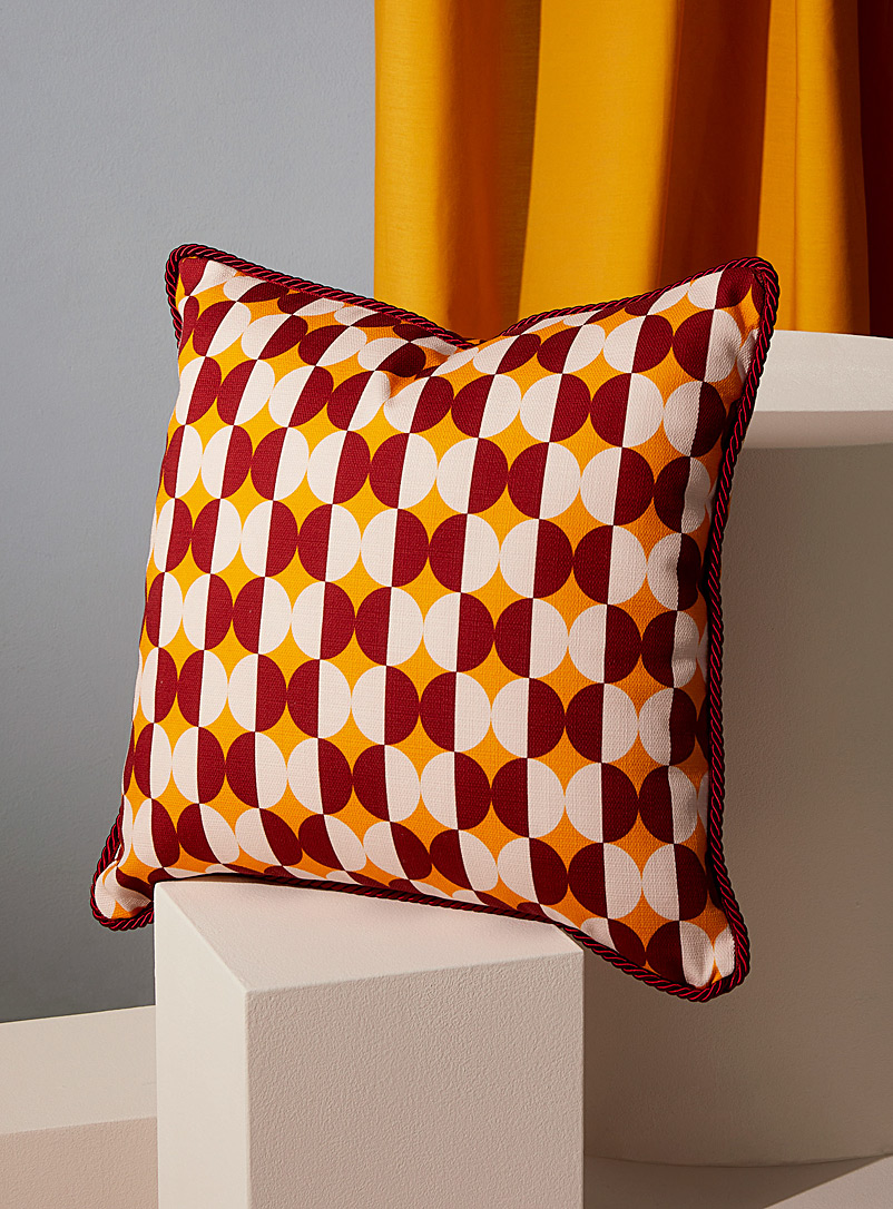La DoubleJ Patterned Orange Captivating print cushion for women
