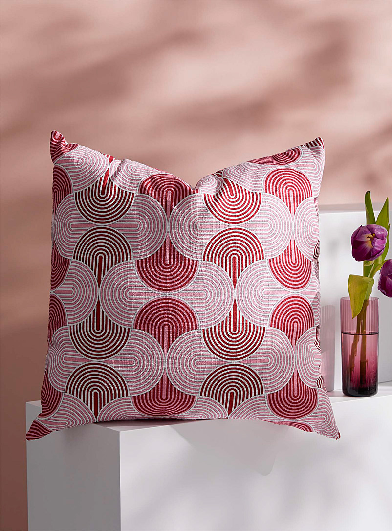 La DoubleJ Patterned Red Slinky Rosso cushion 50 x 50 cm for women