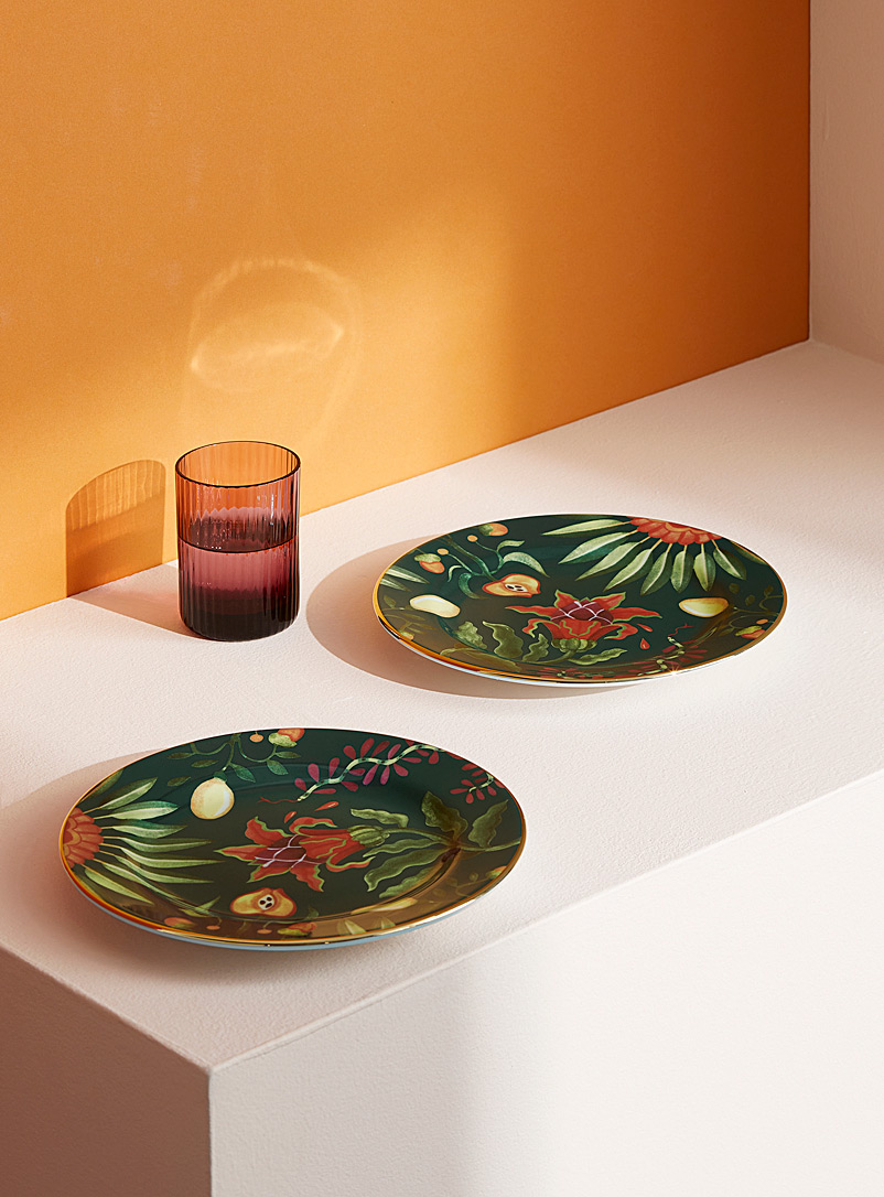 La DoubleJ Assorted Surrealist print dessert plates Set of 2 for women