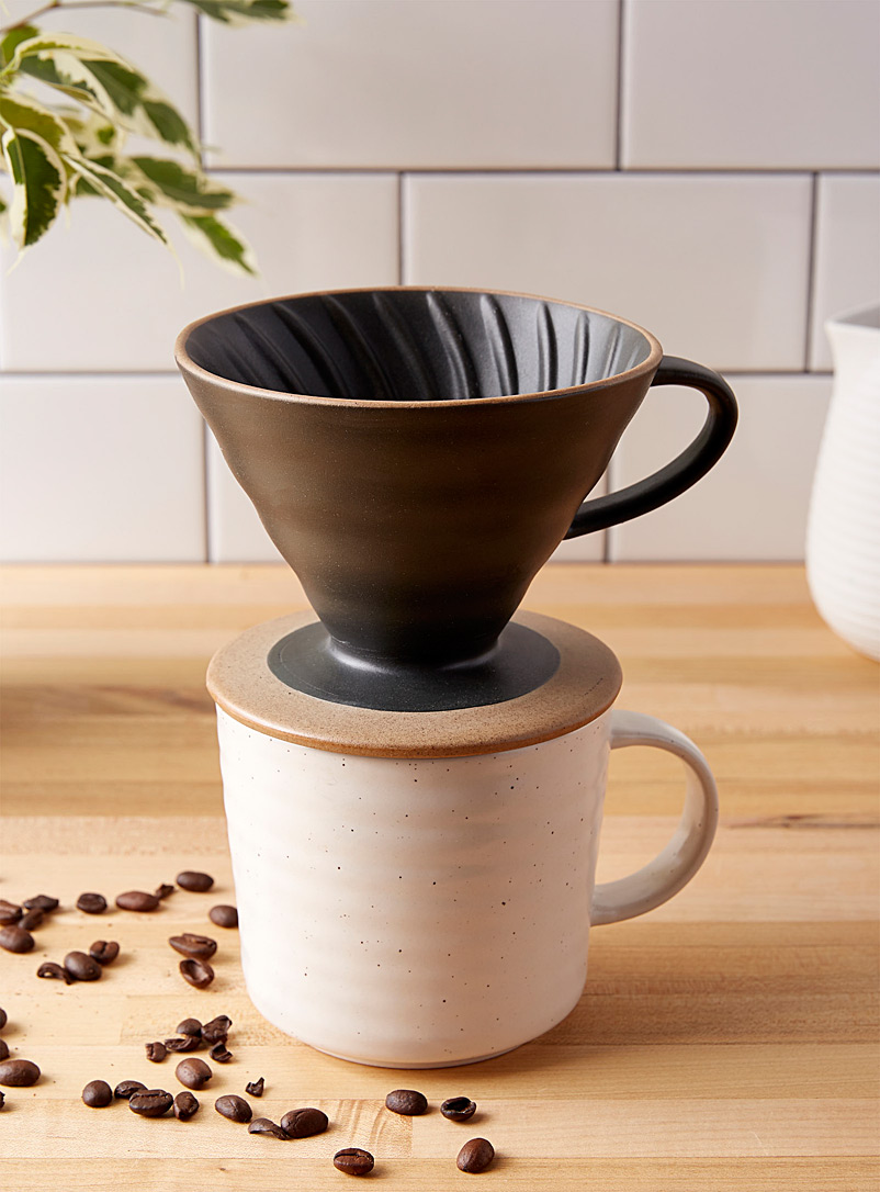 Danica Black Matte black stoneware coffee maker