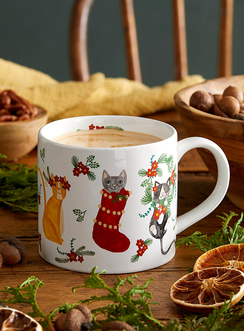 Danica Assorted Christmas cats mug