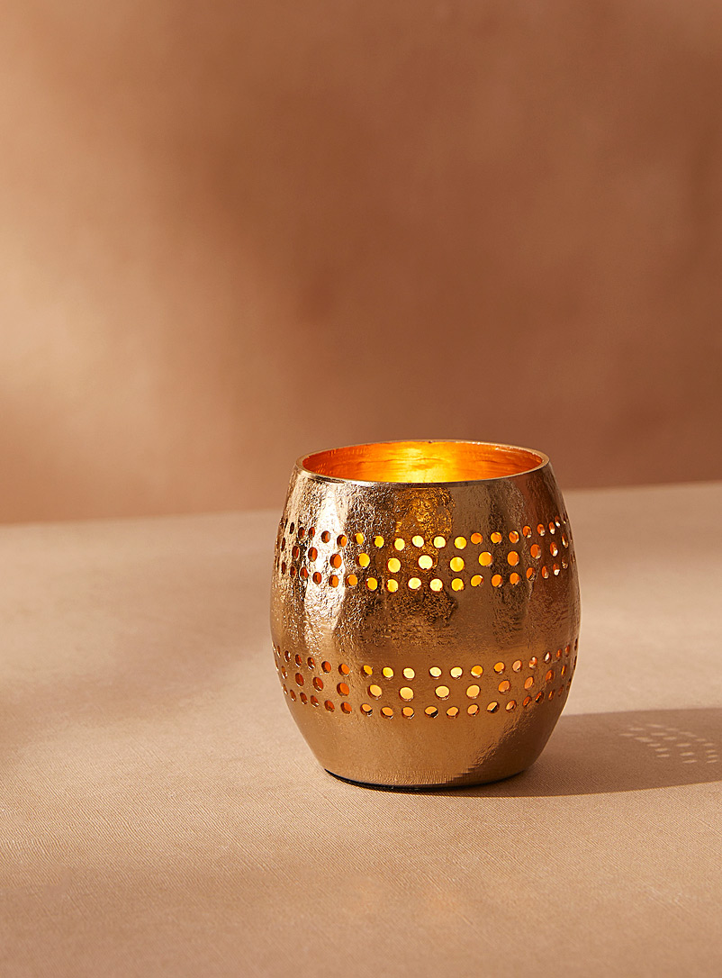 Simons Maison Assorted Dotted gold leaf candle holder