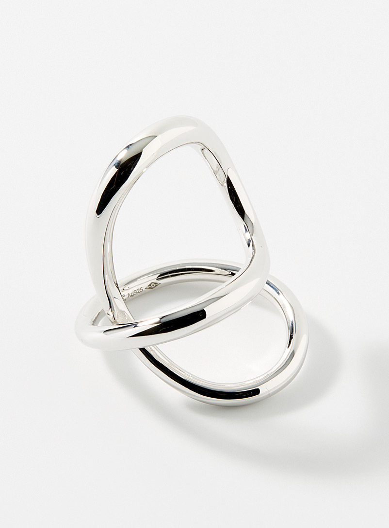 Charlotte Chesnais Silver Ribbon ring for women