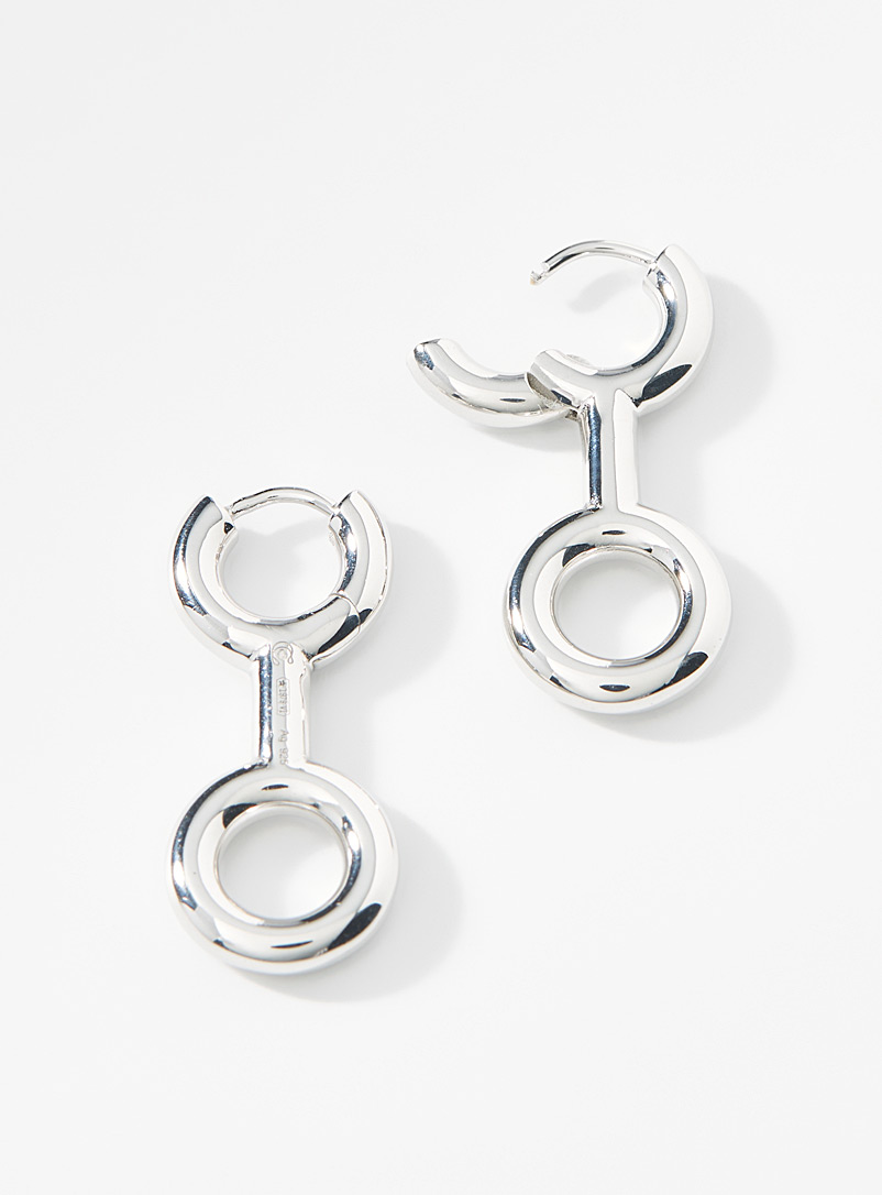 Charlotte Chesnais Silver Binary silver earrings for women
