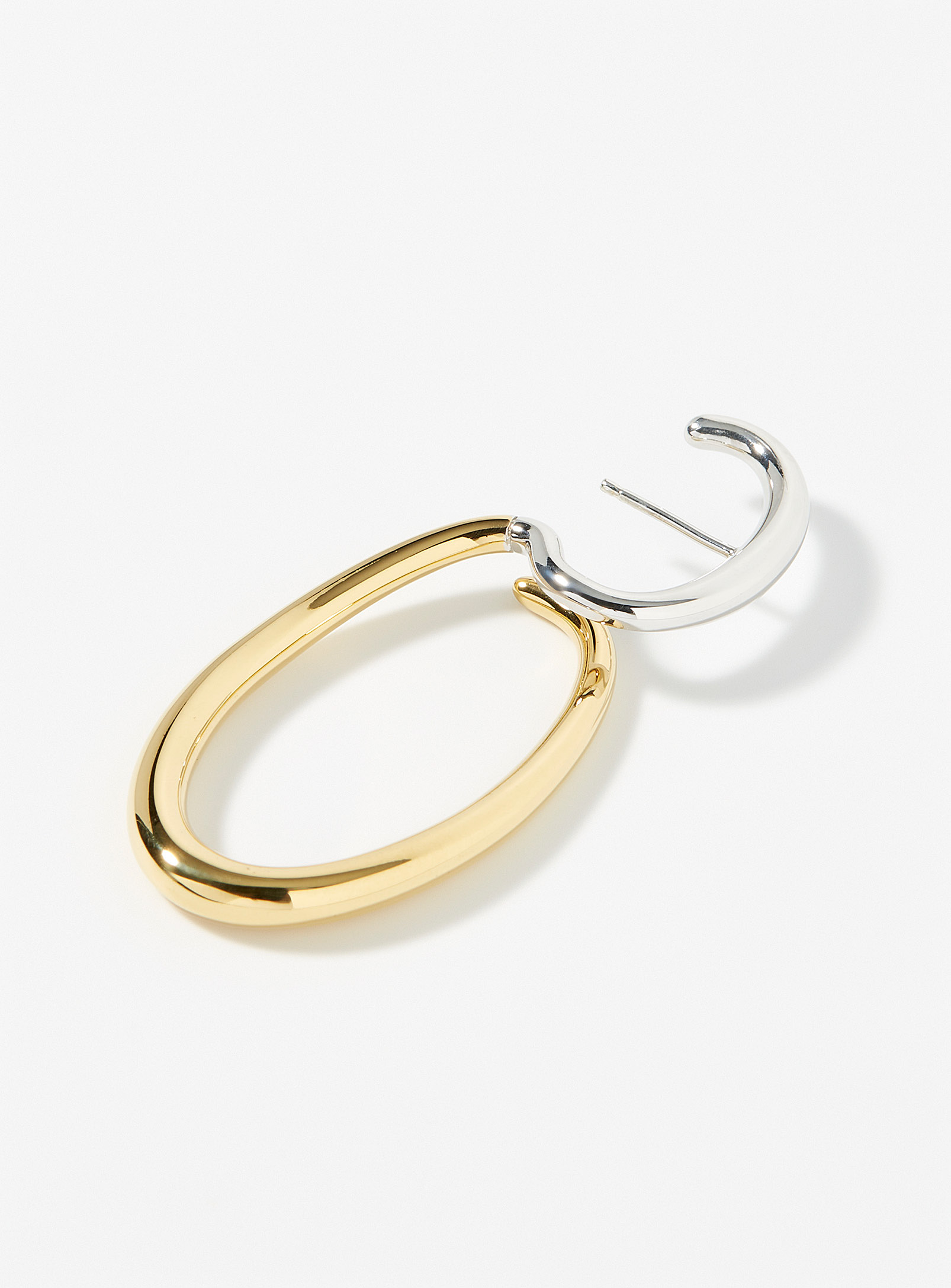Charlotte Chesnais Delta Vermeil And Silver Earring In Gold