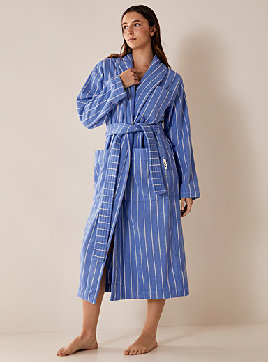 Organic Robe Striped organic cotton bathrobe | Tekla | Shop Women's Robes Online ...