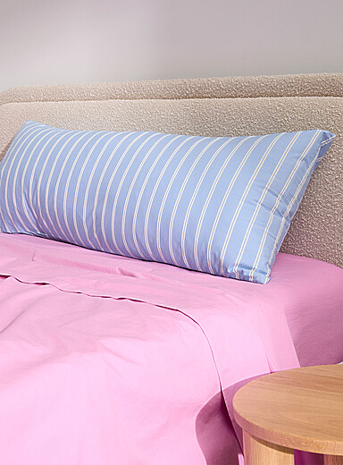 Tekla Brown Striped pure organic cotton percale pillow sham See available sizes