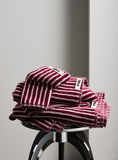 Organic cotton striped bath towel 70 x 140 cm