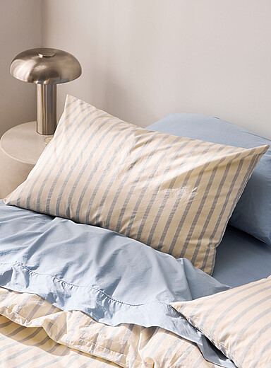 Hopper striped organic cotton pillow sham See available sizes