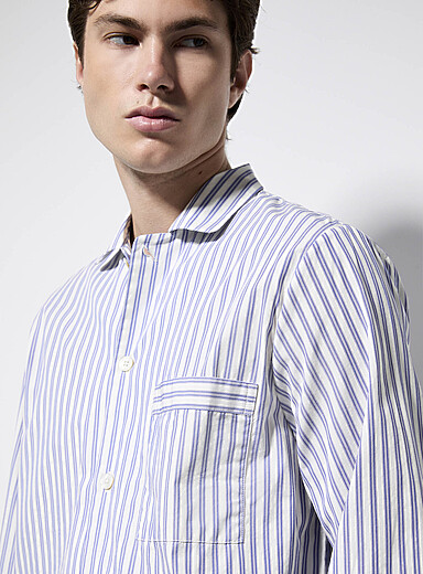 Striped organic cotton poplin shirt