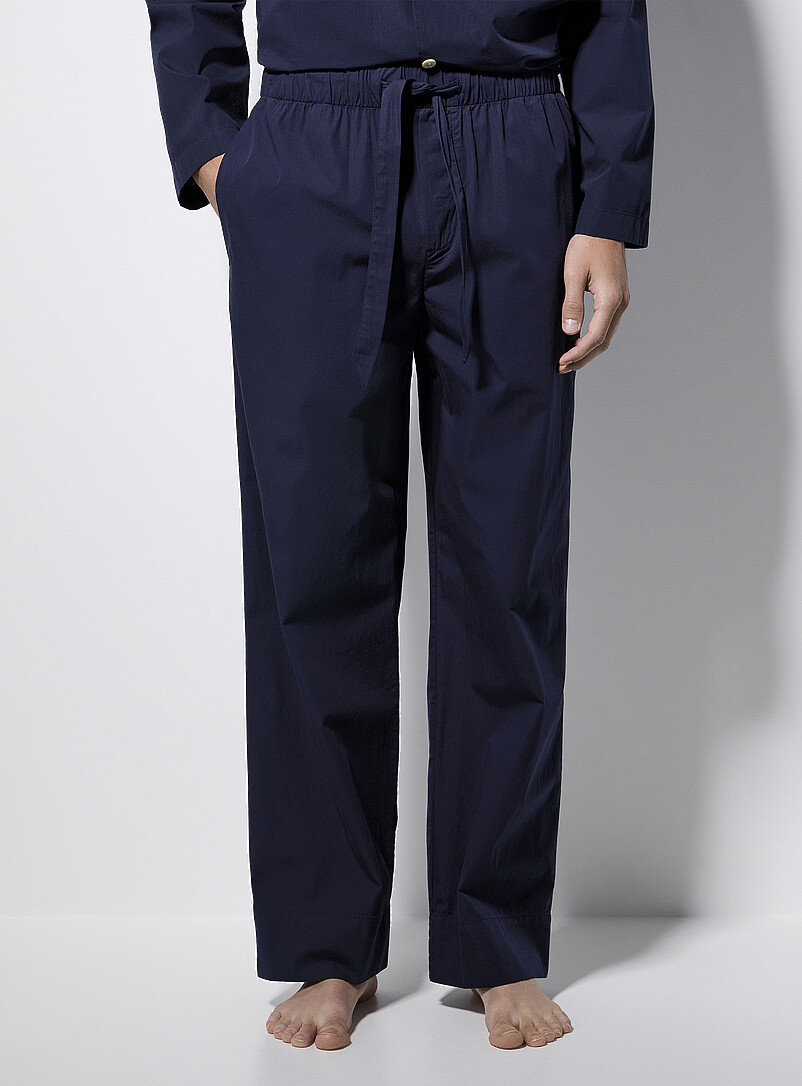 Timone Pantalon Pyjama Homme 100% Coton – Bas De Pyjama Respirant, Taille Élastique, Poches, Coupe Droite – Confort Absolu