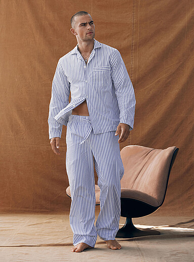 Le pantalon pyjama ray&eacute; popeline coton bio