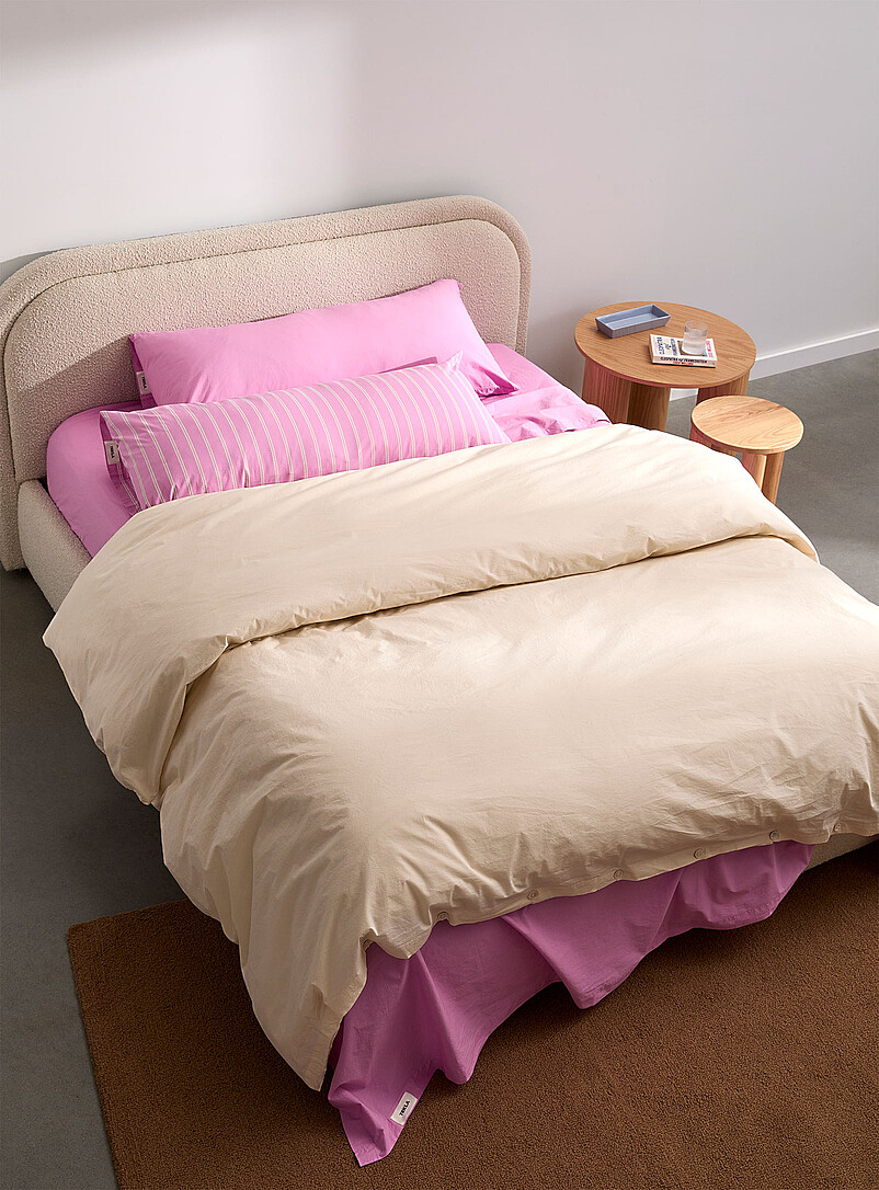 Solid 100% organic cotton percale duvet cover product image (primary)