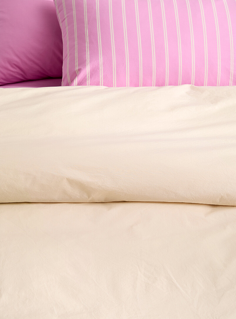 Solid 100% organic cotton percale duvet cover product image 2