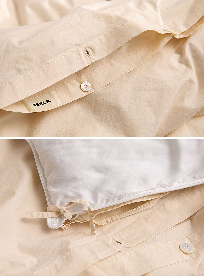 Solid 100% organic cotton percale duvet cover product image 3