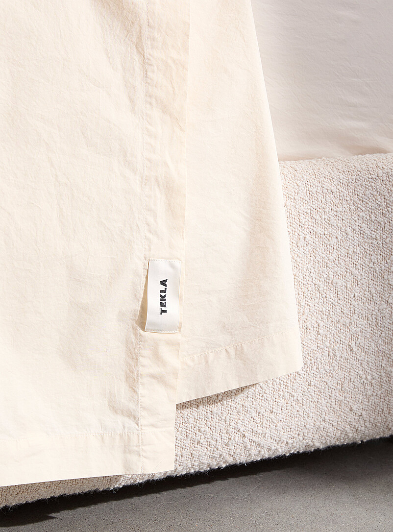 Solid 100% organic cotton percale sheet Fits mattresses up to 16 in product image 2