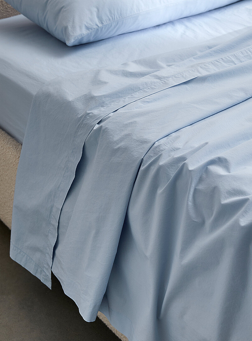 Solid 100% Organic Cotton Percale Sheet Fits Mattresses Up To 16 In