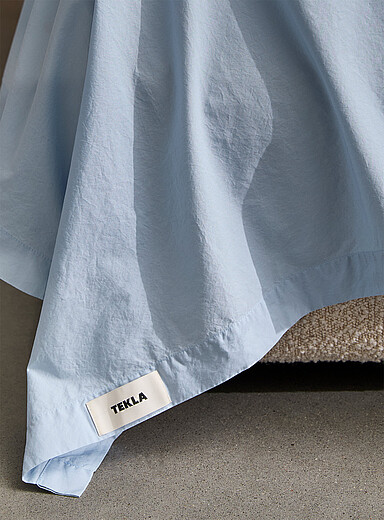 Solid 100% organic cotton percale sheet Fits mattresses up to 16 in