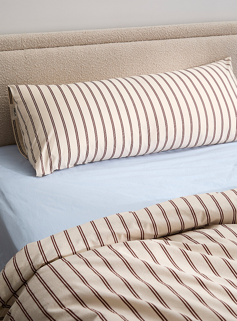 Striped Pure Organic Cotton Percale Pillow Sham See Available Sizes