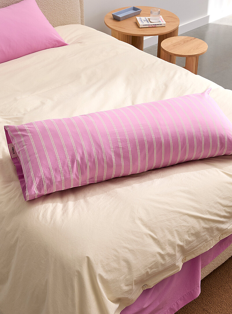 Striped pure organic cotton percale pillow sham See available sizes product image (primary)