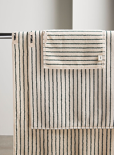 Organic cotton striped bath towel 70 x 140 cm
