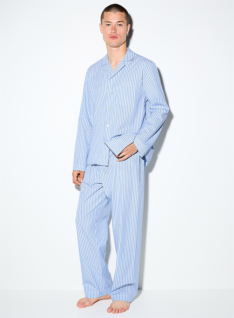 Hessel pinstriped poplin pyjama pant product image (primary)