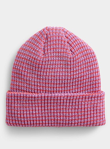 Striped two-tone tuque