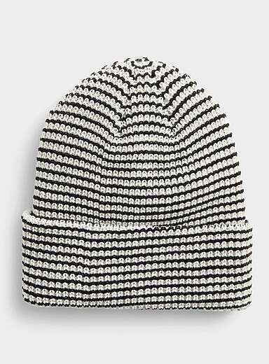 La tuque bicolore &agrave; rayures