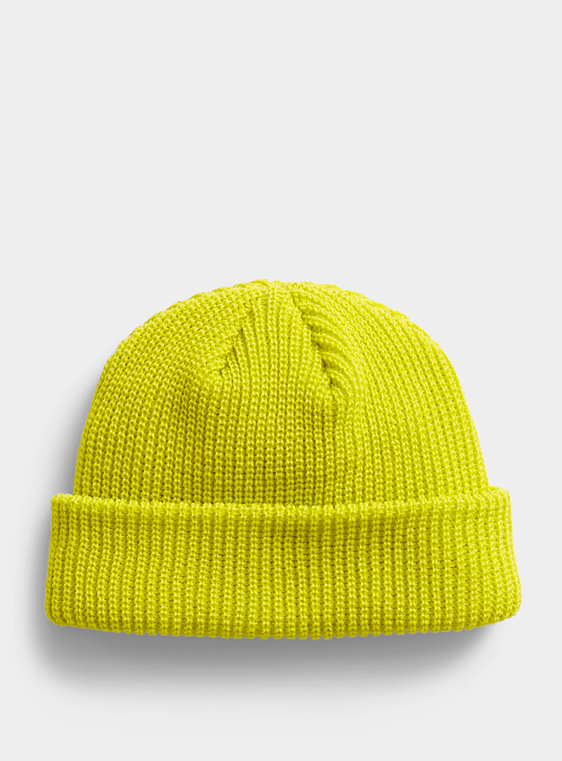 Djab Golden Yellow Cuffed docker tuque Made in Canada for men
