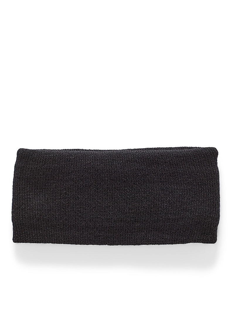Le 31 Black Minimalist knit headband for men