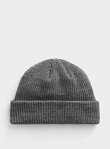Djab Grey Cuffed docker tuque <b>Made in Canada</b> for men
