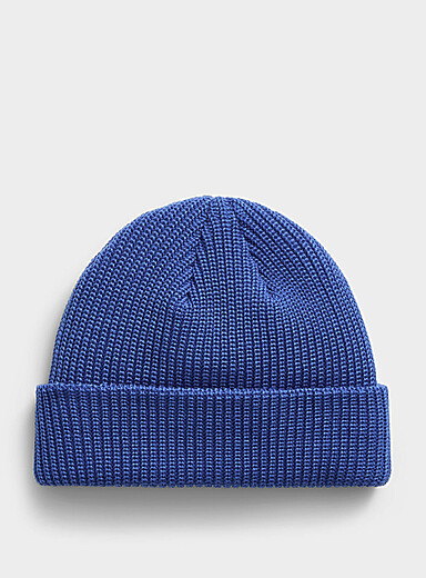 Djab: La tuque roul&eacute;e courte <b>Faite au Canada</b> Bleu royal - Saphir pour homme