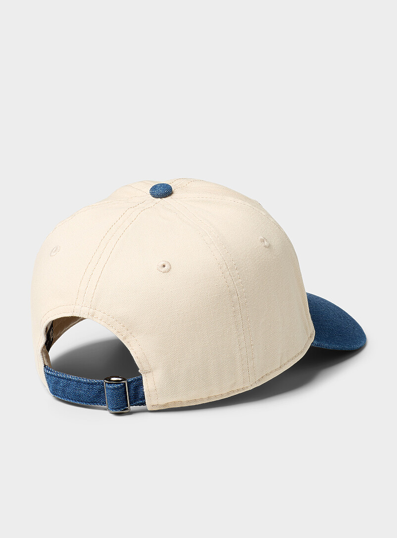 Le 31 Black Colour-block dad cap for men