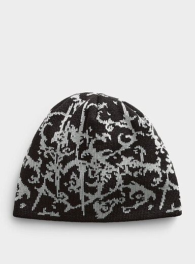 La tuque sans revers motif contraste