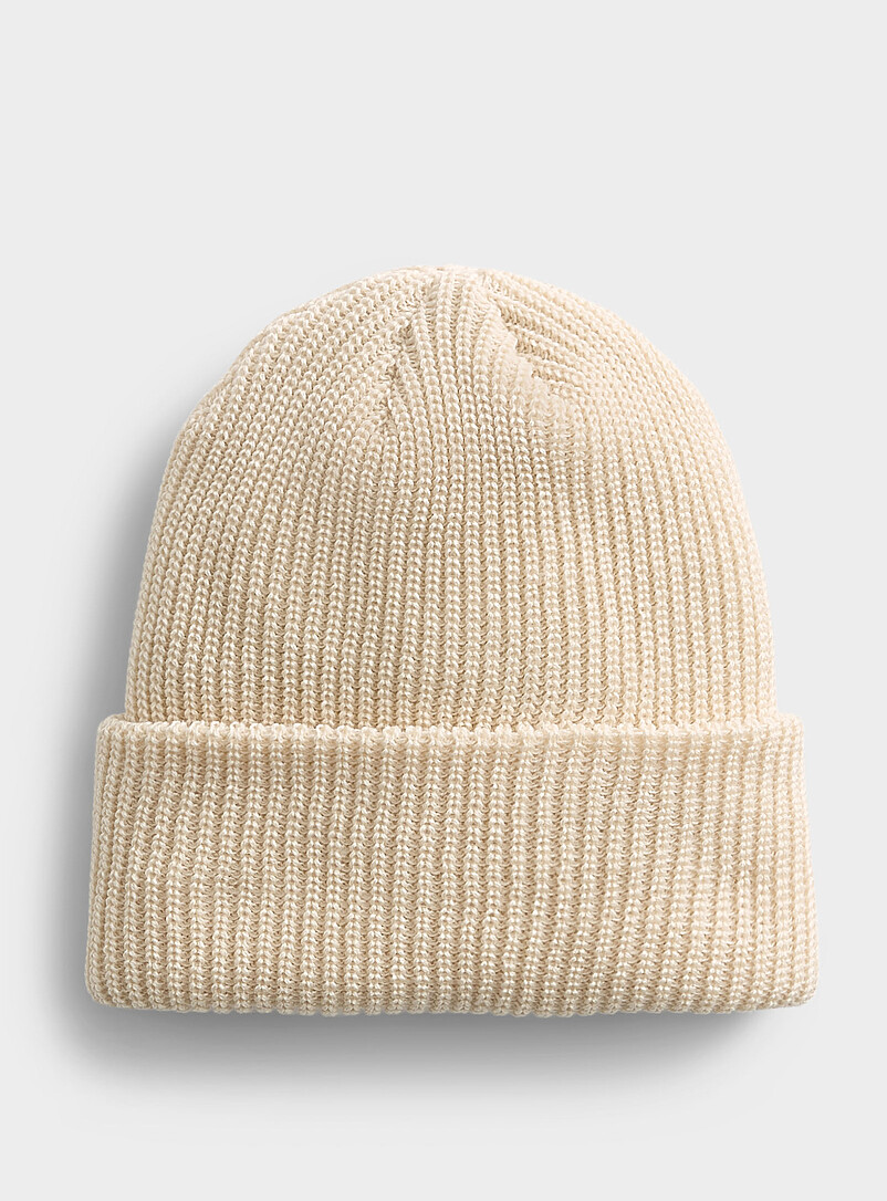 Simons Fuchsia Solid-colour ribbed tuque for women