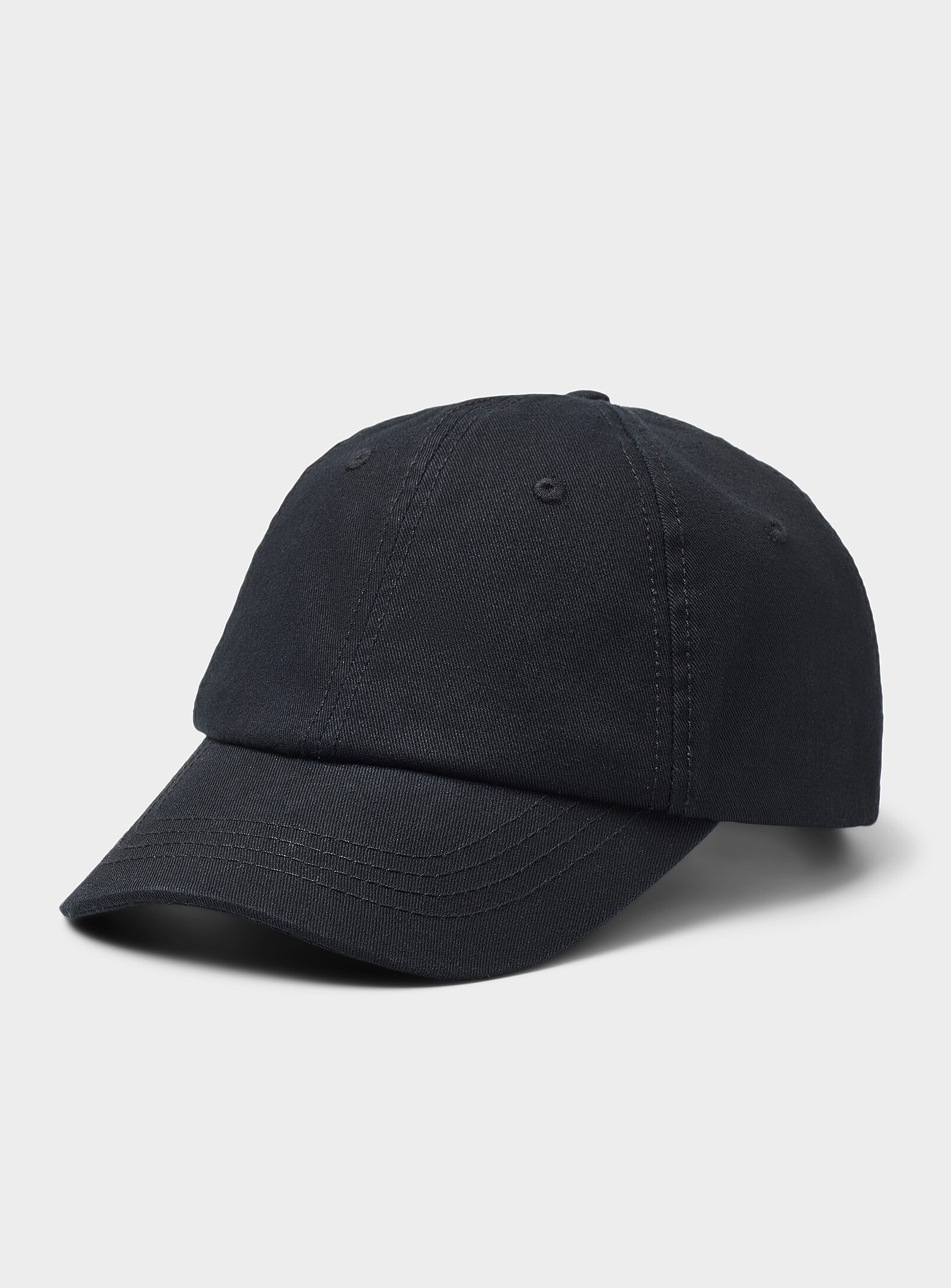Simon's Solid Baseball Cap In Black